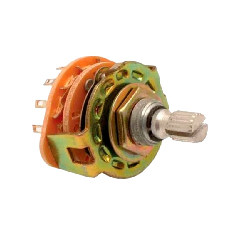 Switch rotatorio de 2 polos, 5 tiros 2P 5T Steren