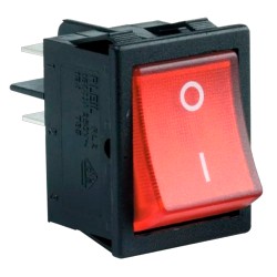 Switch de balancín, de 2 polos, 1 tiro, 2 posiciones, con piloto BTS-18 Steren