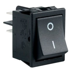 Switch de balancín, de 2 polos, 1 tiro, 2 posiciones, de 15/8 Amperes BTS-17 Steren