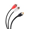 Cable RCA 2 plug a jack de 15 cm, ultradelgado 255-025 Steren