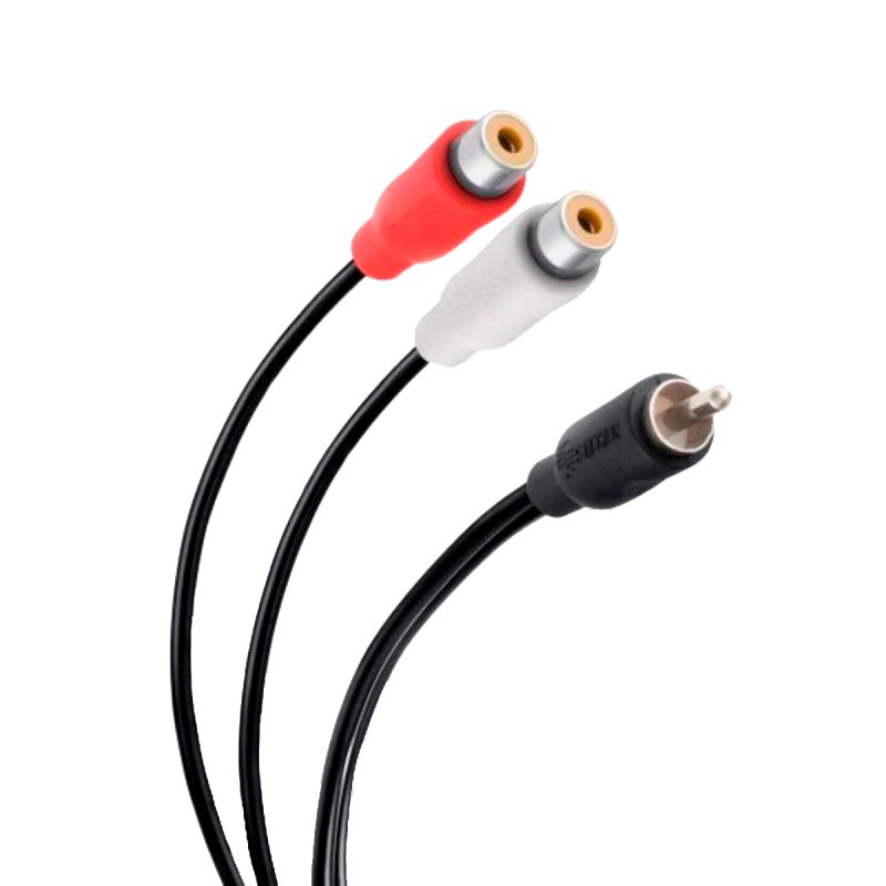 Cable RCA plug a 2 jacks, de 15 cm, ultradelgado 255-010 Steren