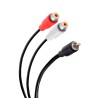 Cable RCA plug a 2 jacks, de 15 cm, ultradelgado 255-010 Steren