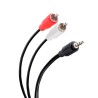 Cable plug 3,5 mm a 2 plug RCA de 1,8 m, ultradelgado 255-045 Steren
