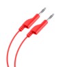 Cable Plug a Plug tipo BANANA, color rojo PUN-020R Steren