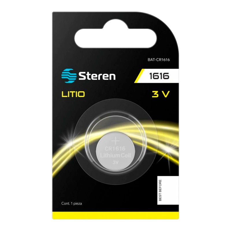 Pila de litio tipo botón CR-1616 BAT-CR1616 Steren