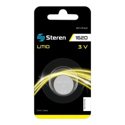 Pila de litio tipo botón CR1620 BAT-CR1620 Steren