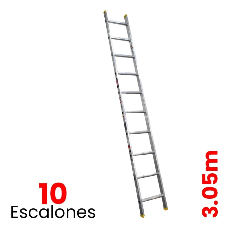 Escalera Recta de Aluminio Tubular Akron 10 Escalones 77-16