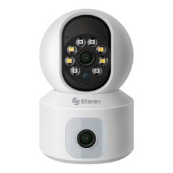 Cámara de seguridad Wi-Fi de doble lente 2 Mpx robotizada con seguidor de movimiento CCTV-222 Steren