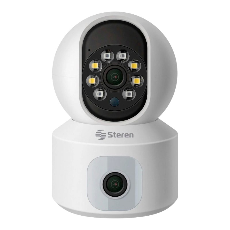 Cámara de seguridad Wi-Fi de doble lente 2 Mpx robotizada con seguidor de movimiento CCTV-222 Steren