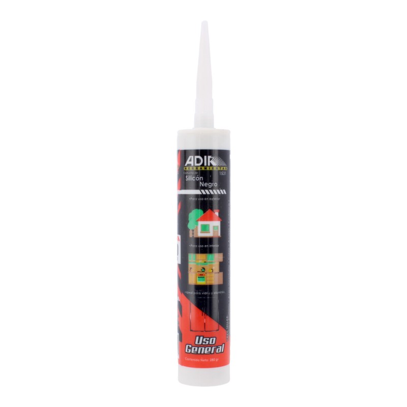 Silicón negro uso general 280 g 1531 Adir