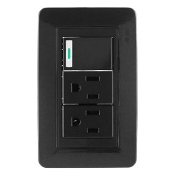 Placa con 1 apagador sencillo y 2 contactos Capri 9957 Adir