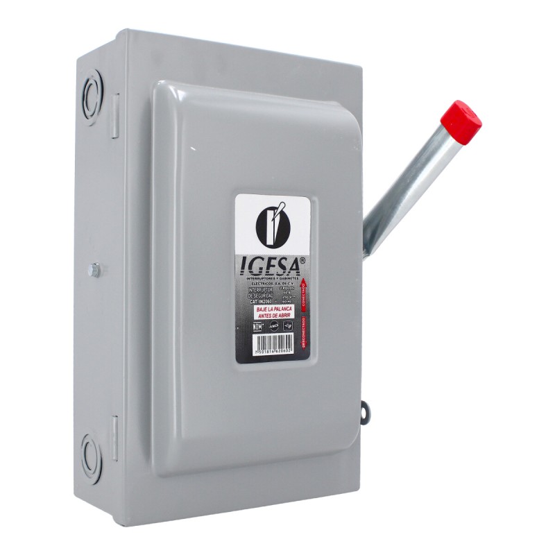Interruptor de seguridad de 2 polos 60 Amp IN2060 IGESA