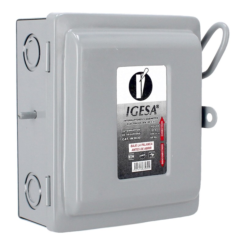Interruptor de seguridad de 3 polos 30 Amp IN3030 IGESA