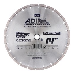 Disco diamantado segmentado 14" 9298 Adir
