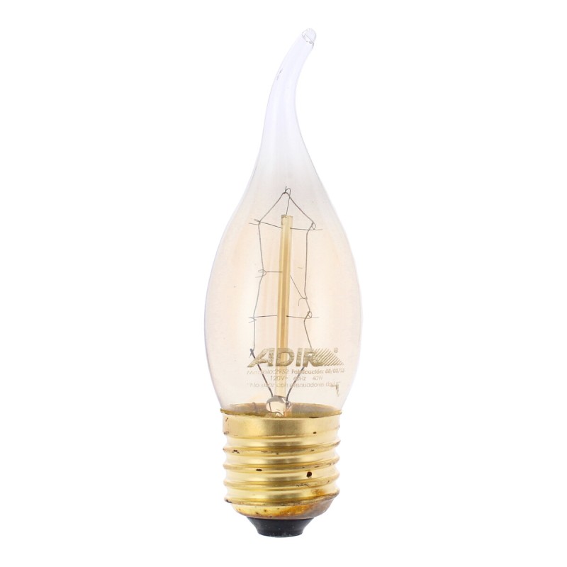 Foco Vintage tipo vela con 8 filamentos de carbón 40 W 2952 Adir