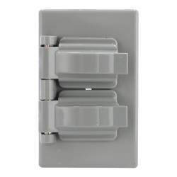 Tapa de plástico para intemperie dúplex 4313 Sanelec