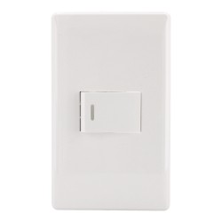 Placa con apagador sencillo línea Italia 4446 Sanelec