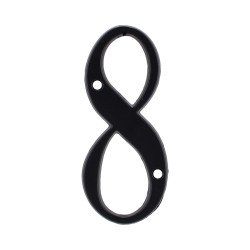 Número "8" de latón sólido 4" Negro 13664 Adir