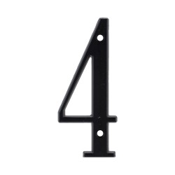 Número "4" de latón sólido 4" Negro 13660 Adir