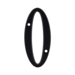 Número "0" de latón sólido 4" Negro 13656 Adir