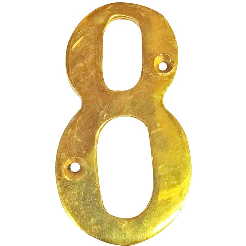 Numero decorativo para fachada #8 Dorado