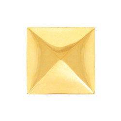 Chapetón cuadrado mediano decorativo latón brillante