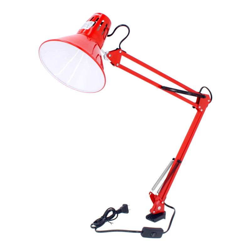 Luminario de escritorio con brazo flexible y base ajustable rojo 4722 Adir