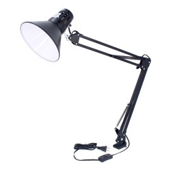 Luminario de escritorio con brazo flexible y base ajustable negro 4721 Adir