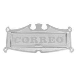 Placa buzón clásico chico níquel satinado HE-820-NS Arte Fino