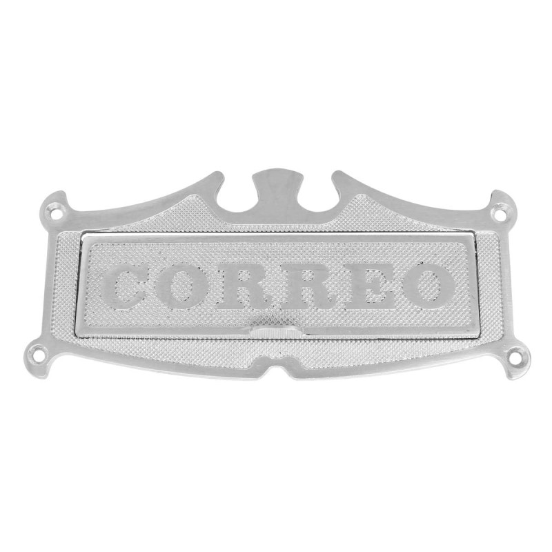 Placa buzón clásico chico níquel satinado HE-820-NS Arte Fino