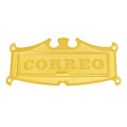 Placa buzón clásico chico latón brillante HE-820-03 Arte Fino