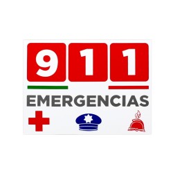 Letrero Emergencias 15 x 20 cm
