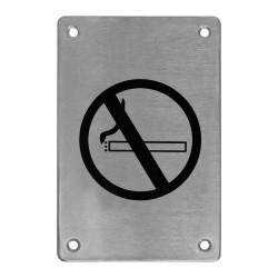 Letrero NO FUMAR acero inoxidable Ashico