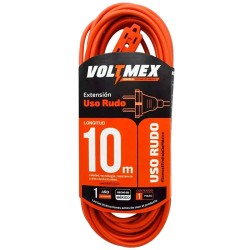Extensión uso rudo 10 metros 2x18 AWG VOLTMEX
