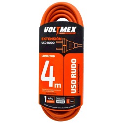 Extensión uso rudo 4 metros 2x18 AWG VOLTMEX