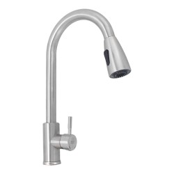 Mezcladora retráctil monomando para fregadero satín SF-11501-1 Sofo