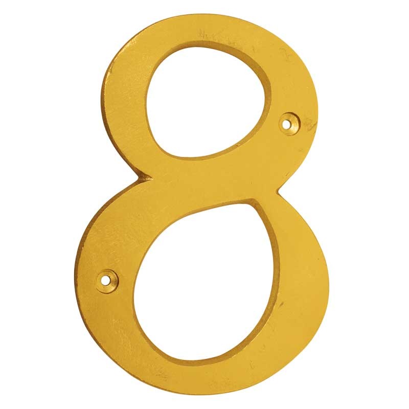 Numero decorativo 19 cm "8" Dorado