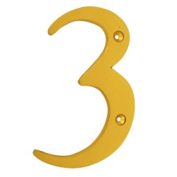 Numero decorativo 19 cm "3" Dorado