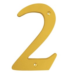 Numero decorativo 19 cm "2" Dorado
