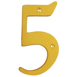 Numero decorativo 12 cm "5" Dorado