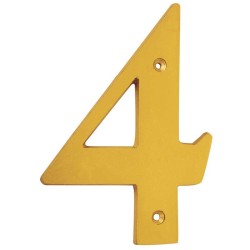 Numero decorativo 12 cm "4" Dorado