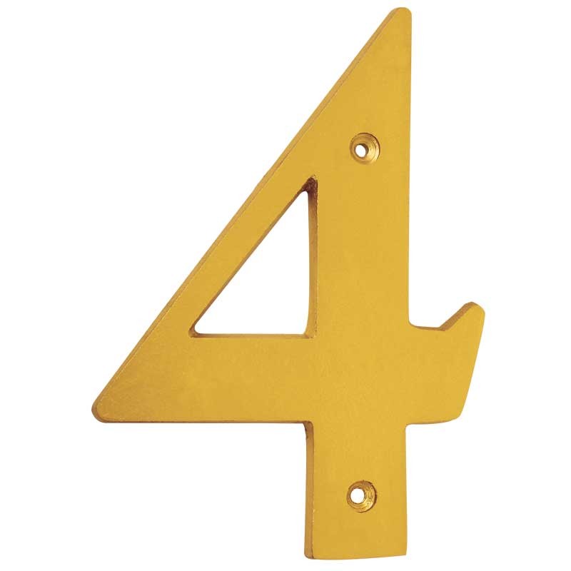 Numero decorativo 12 cm "4" Dorado
