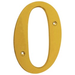 Numero decorativo 12 cm "0" Dorado