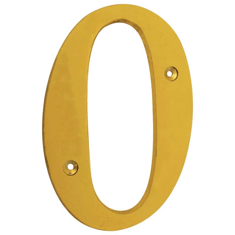 Numero decorativo 12 cm "0" Dorado
