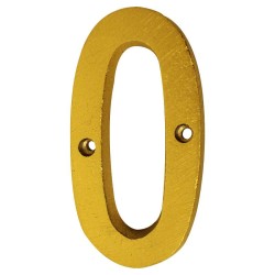 Numero decorativo 8 cm "0" Dorado