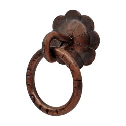 Jaladera de argolla Flor cobre chica Colonial