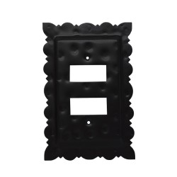 Placa con dos apagadores Colonial