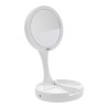 Espejo de maquillaje plegable doble cara con luz led 14442 Mavrik