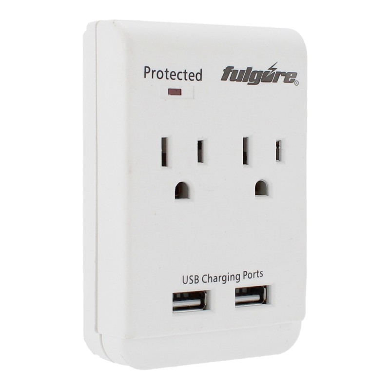 Multicontacto de pared con supresor de picos a 300 Joules FU1024 Fulgore