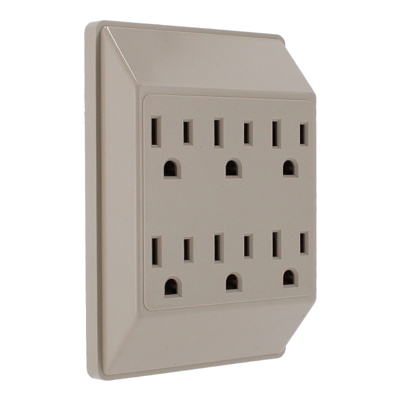 Multicontacto de pared 6 contactos 1753 Adir